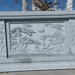 宁波 芝麻白大型照壁，屏风，影壁