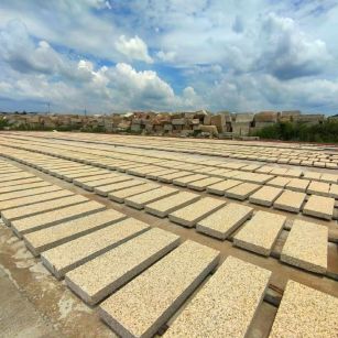 宁波 黄金麻荔枝面花岗岩石材地铺石防护中