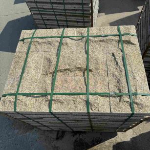 宁波 黄金麻花岗岩石材自然面蘑菇石成品