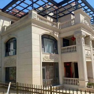 宁波 黄金麻花岗岩荔枝面别墅外墙干挂