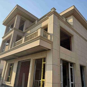 宁波 黄金麻花岗岩石材荔枝面外墙干挂效果展示