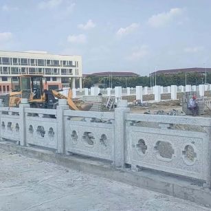 宁波 白麻花岗岩荔枝面河道栏杆