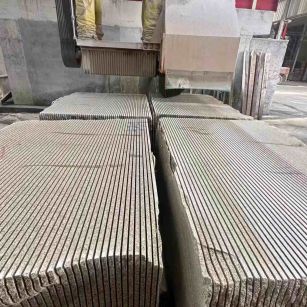 宁波 车间生产日常，黄金麻白麻花岗岩