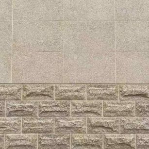 宁波 黄金麻自然面蘑菇石配荔枝面干挂