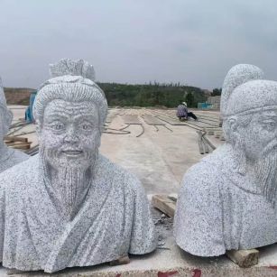 宁波 白麻花岗岩石材人物立体雕刻