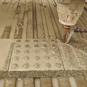 宁波 芝麻白花岗岩石材盲人石、盲道石、盲点石