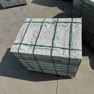 宁波 白麻花岗岩石材自然面蘑菇石成品