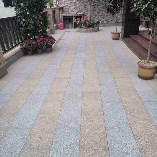 宁波 黄金麻白麻荔枝面庭院铺装展示