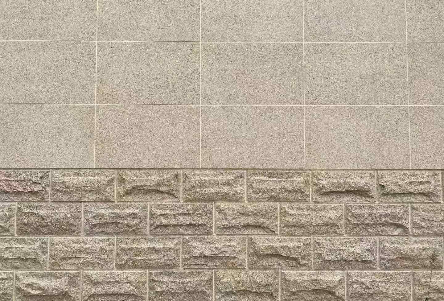 宁波 黄金麻自然面蘑菇石配荔枝面干挂