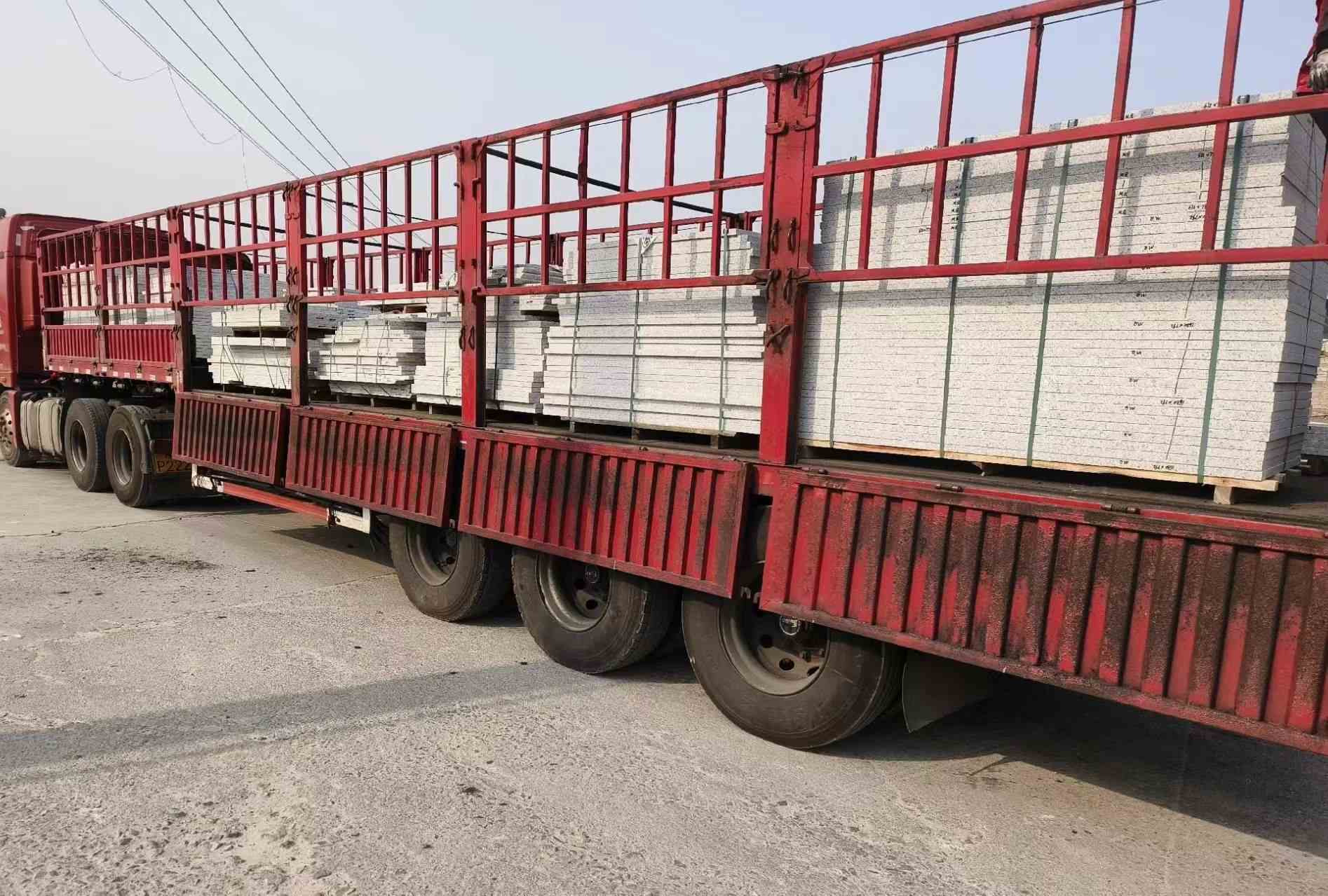 宁波 白麻荔枝面外墙干挂，工厂装车日常