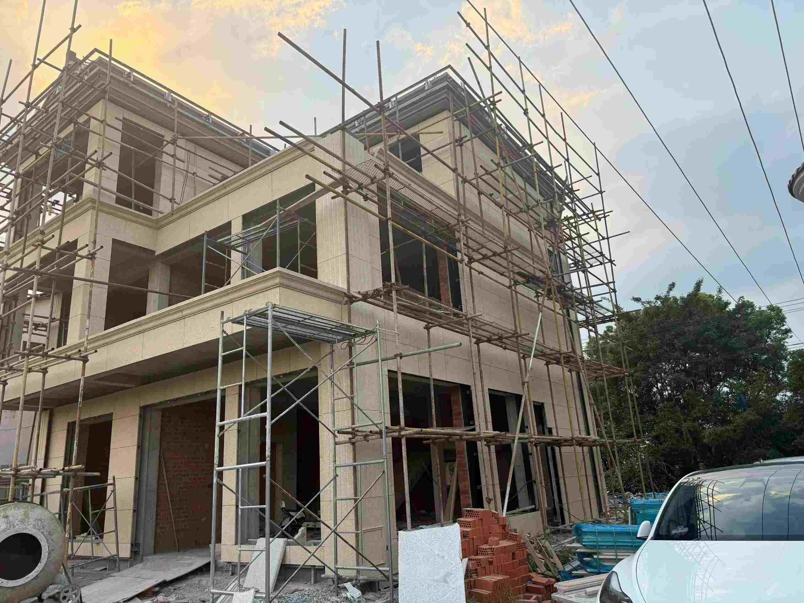 宁波 黄金麻荔枝面花岗岩外墙干挂