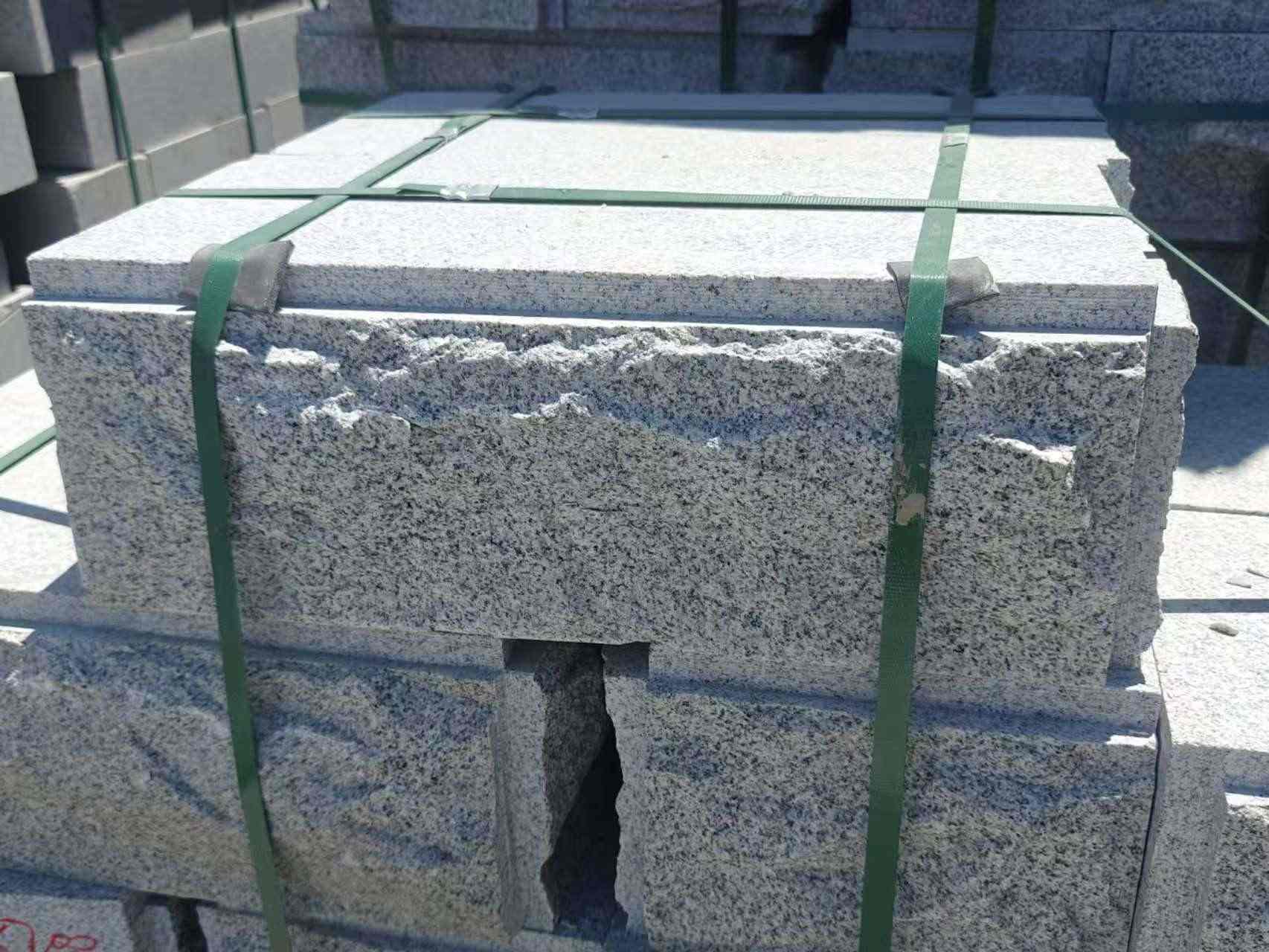 宁波 芝麻白花岗岩自然面成品