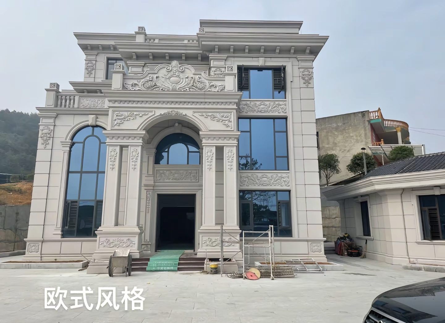 宁波 白麻花岗岩别墅外墙干挂