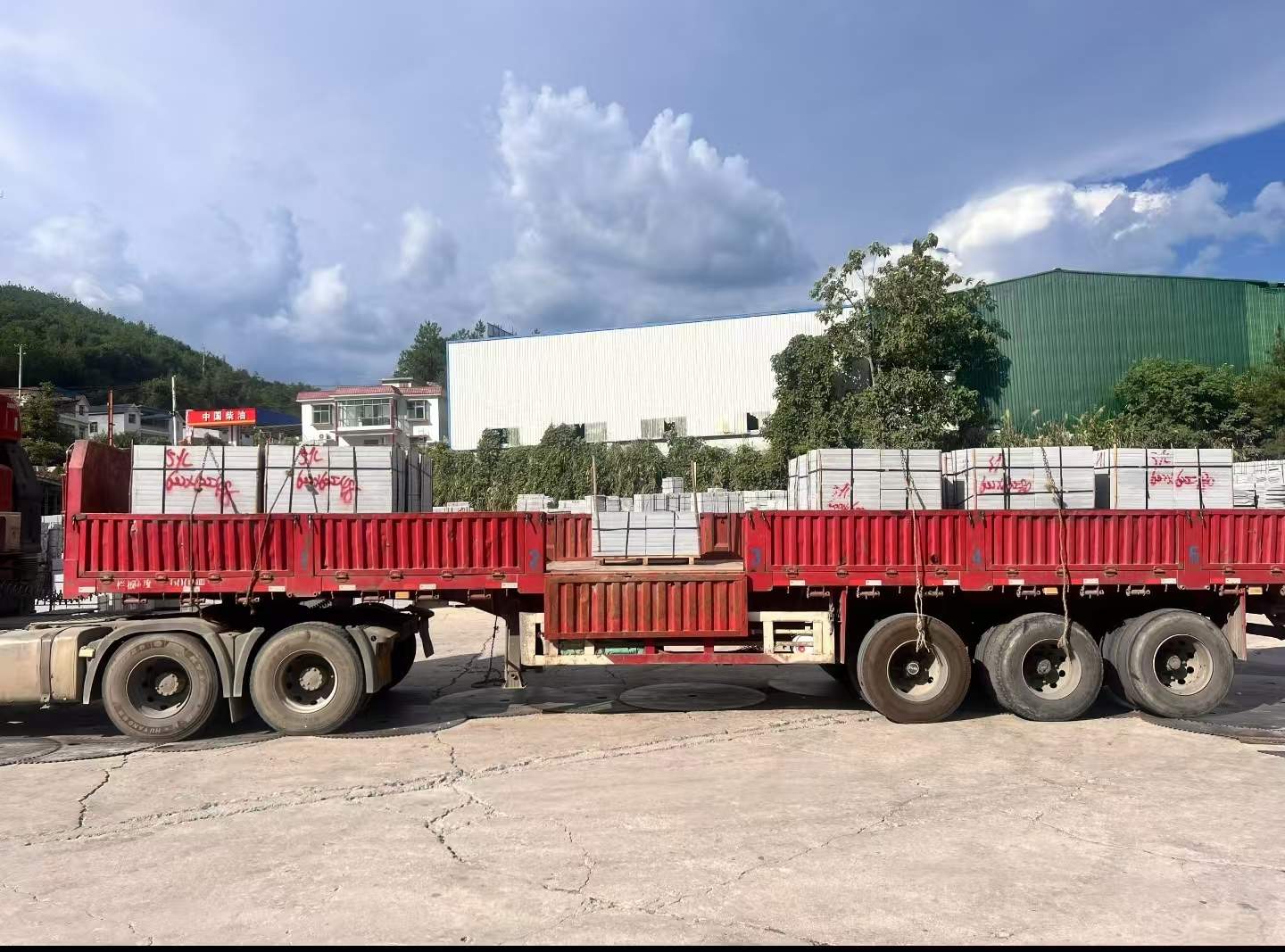 宁波 芝麻灰花岗岩地铺石出货日常