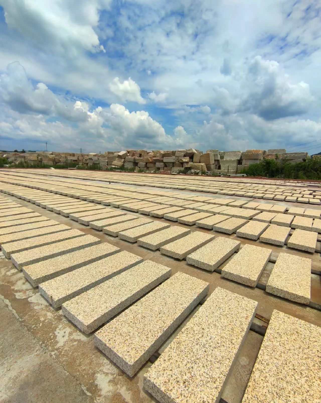 宁波 黄金麻花岗岩荔枝面地铺石防护中