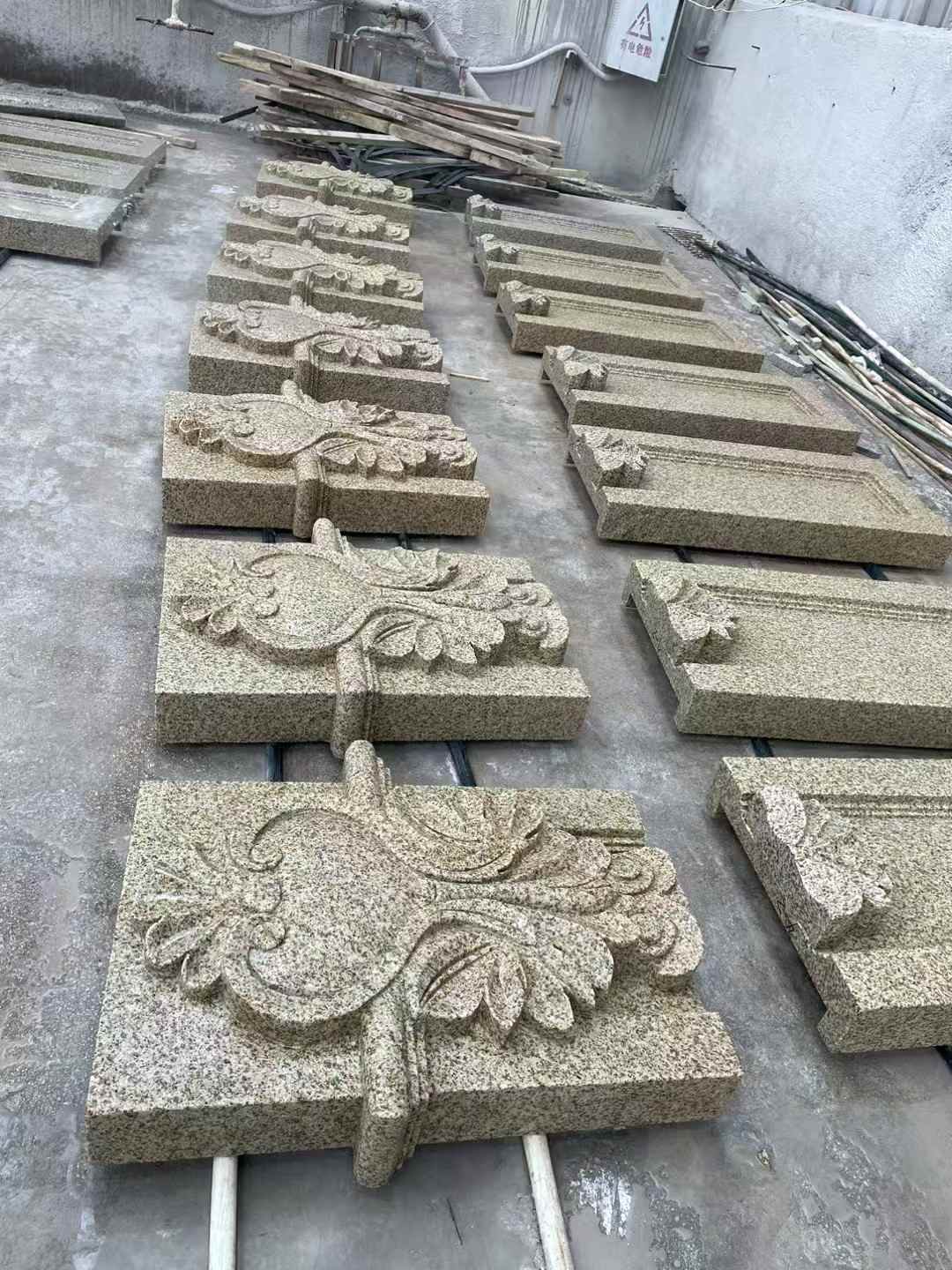 宁波 黄金麻花岗岩别墅外墙雕刻板