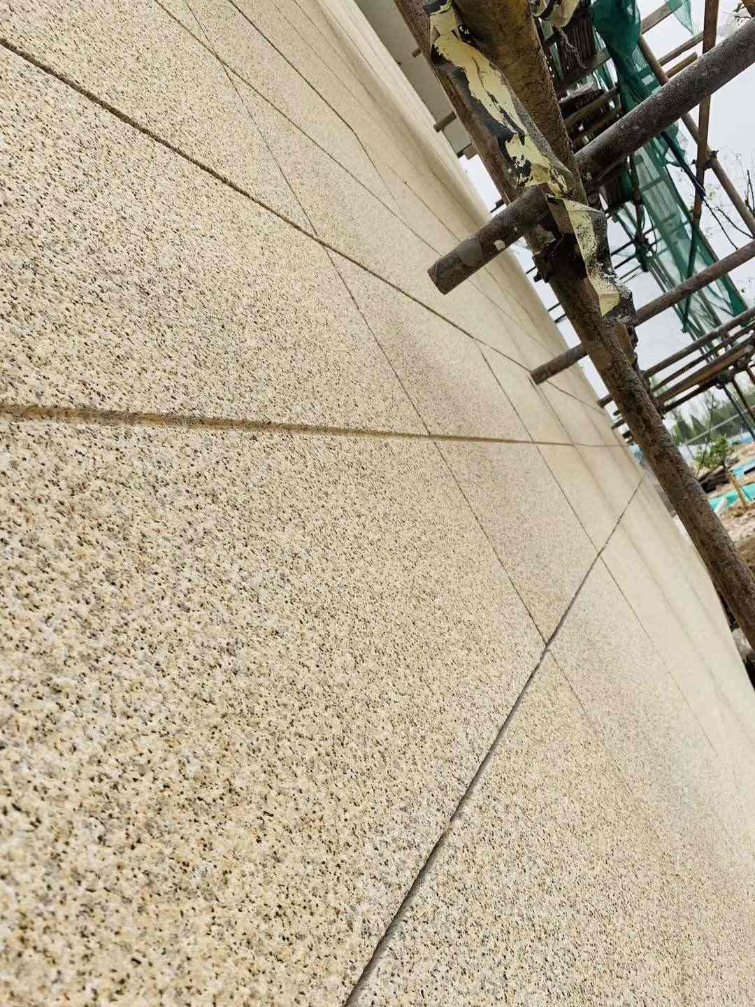 宁波 黄金麻花岗岩荔枝面外墙干挂石材效果示例